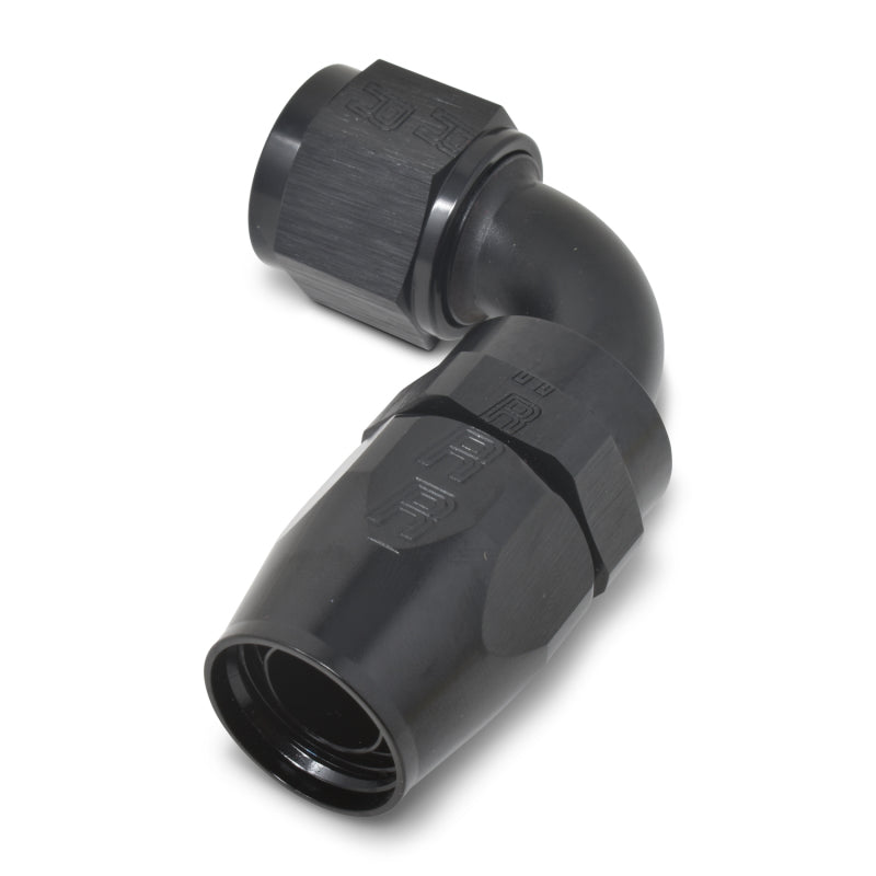 Russell Performance -16 AN Black 90 Degree Full Flow Hose End
