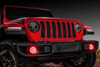 Oracle Jeep Wrangler JL/Gladiator JT LED Surface Mount Fog Light Halo Kit - Red