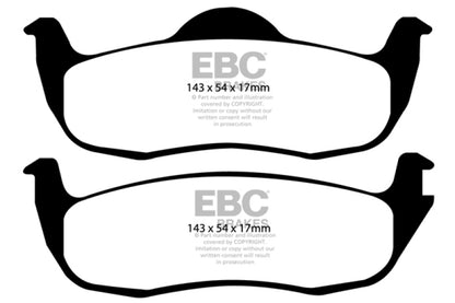 EBC 05-10 Jeep Commander 3.7 Yellowstuff Rear Brake Pads