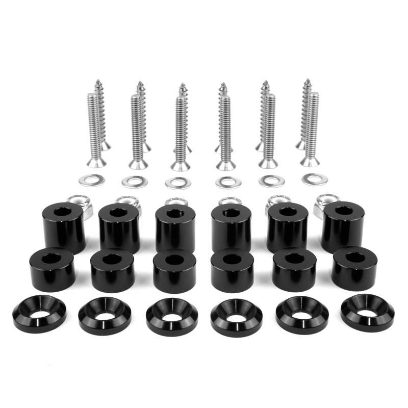 BuiltRight Industries 42 Piece Tech Plate Mounting Hardware Kit - Black