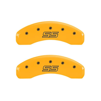 MGP 4 Caliper Covers Engraved Front & Rear Trailblazer SS Yellow Finish Black Char 2004 Chevy SSR