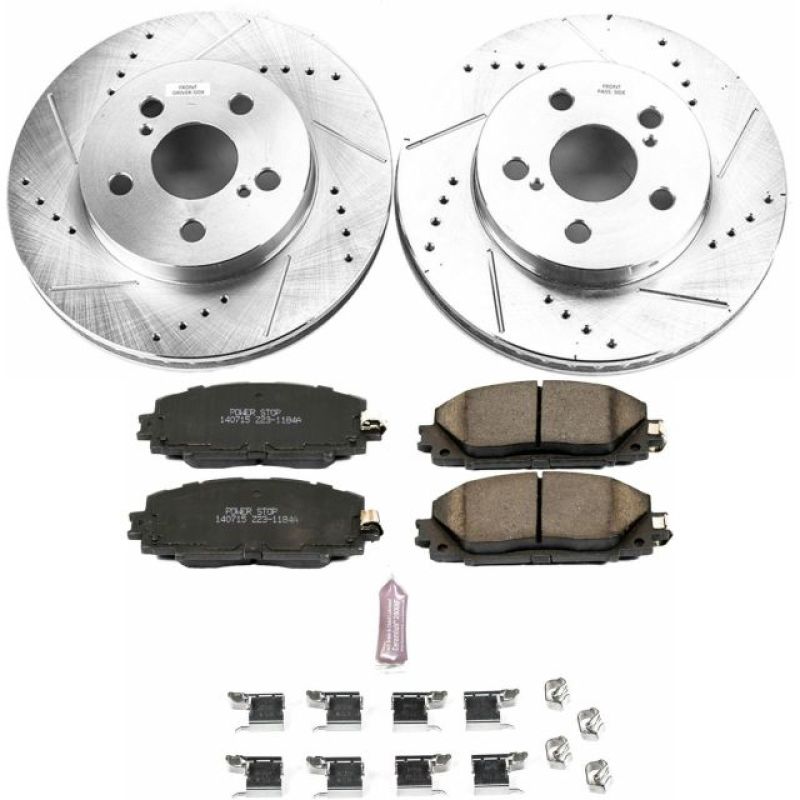 Power Stop 16-18 Toyota Prius Front Z23 Evolution Sport Brake Kit