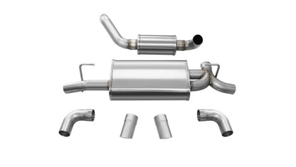 Corsa 2018-2024 Jeep Wrangler JL 2.5in Dual Rear Turn Down Exit Touring Axle-Back Exhaust