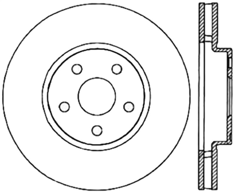 StopTech Sport Slotted (CRYO) 92-95 Toyota MR2 Front Right Slotted Rotor