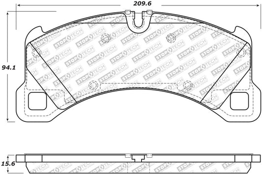 StopTech Porsche 11-18 Cayenne / 15-19 Macan / 17-20 Panamera Street Select Front Brake Pads