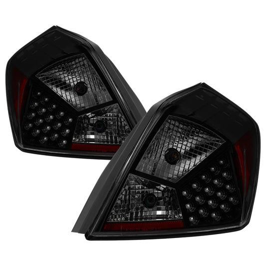 xTune Nissan Altima 07-12 Sedan LED Tail Lights - Black Smoked ALT-JH-NA07-4D-LED-BSM