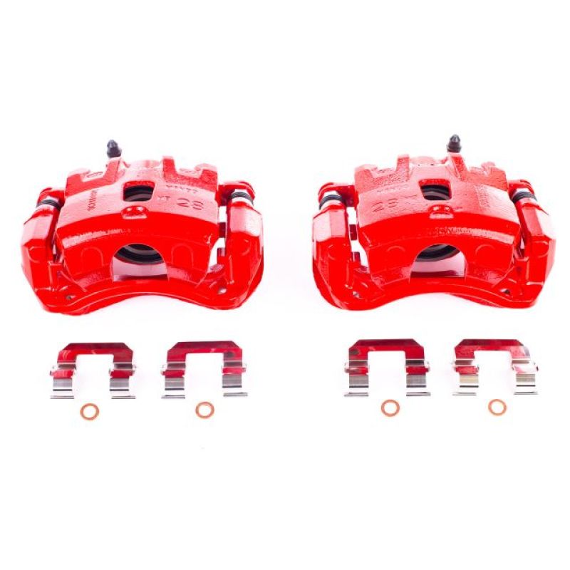 Power Stop 05-09 Hyundai Tucson Front Red Calipers w/Brackets - Pair