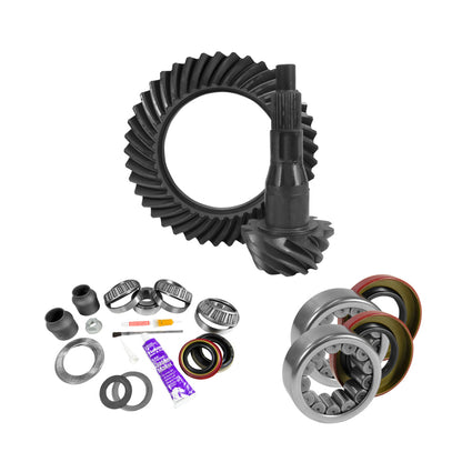 Yukon 9.75in Ford 4.11 Rear Ring & Pinion Install Kit 2.99in OD Axle Bearings and Seals