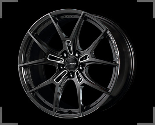 Gram Lights 57FXZ 19x8.5 +36 5-120 Super Dark Gunmetal & Machining Rim Edge DC Wheel