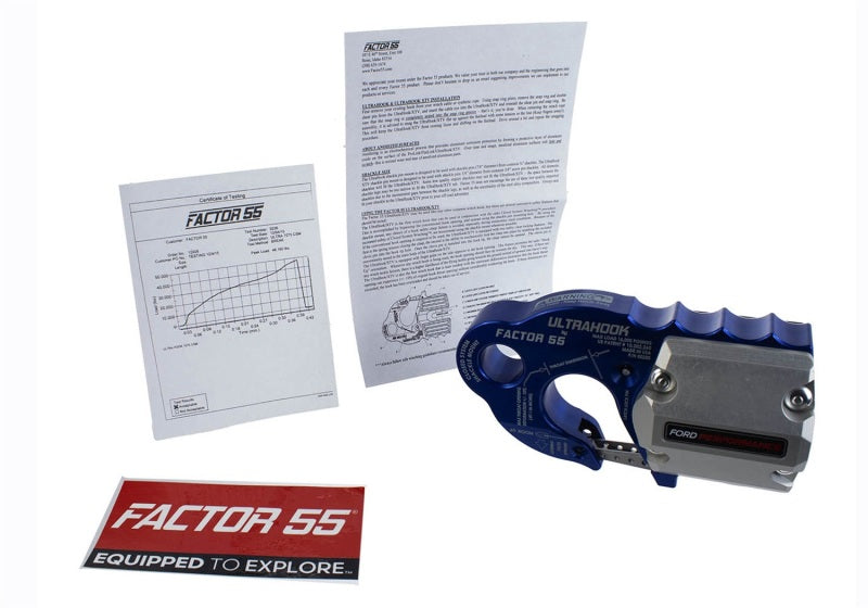 Ford Racing Factor 55 UltraHook w/Rope Guard - Blue