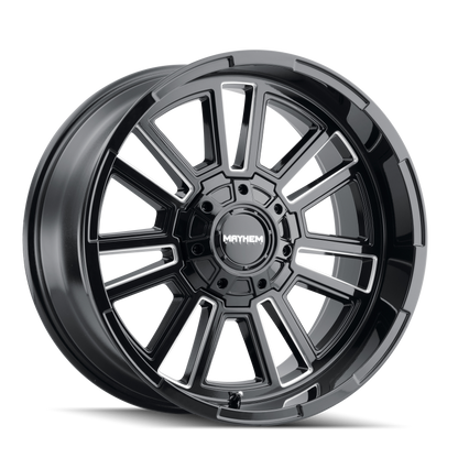 Mayhem 8115 Apollo 20x10 / 8x170 BP / -19mm Offset / 125.2mm Hub Black w/ Milled Spokes Wheel