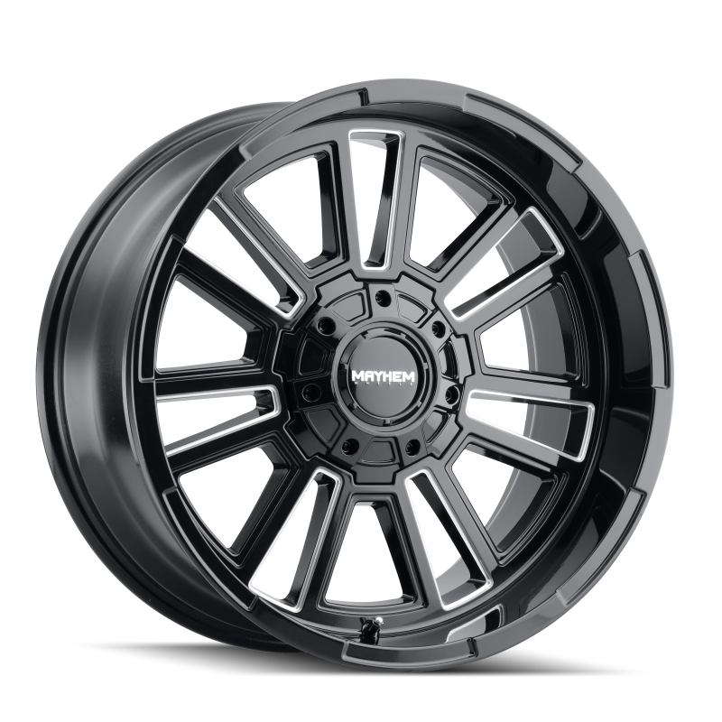 Mayhem 8115 Apollo 20x9 / 8x165.1 BP / 18mm Offset / 125.2mm Hub Black w/ Milled Spokes Wheel