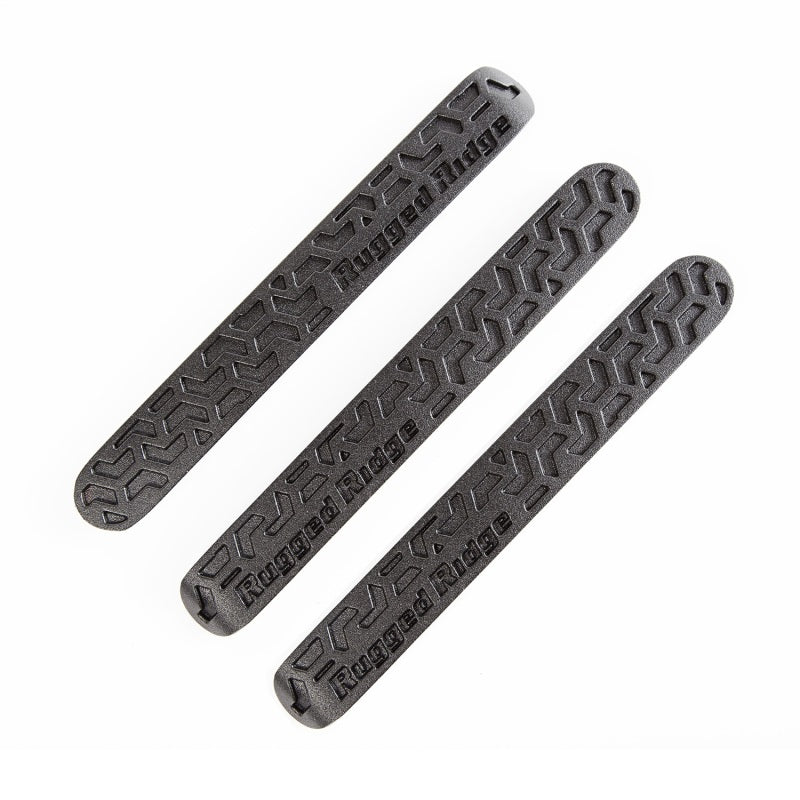 Rugged Ridge Elite Dr Hndle Inserts Black Tread 2Dr 07-18 Jeep Wrangler JK