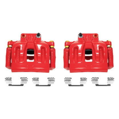 Power Stop 12-17 Chrysler 300 Front Red Calipers w/Brackets - Pair