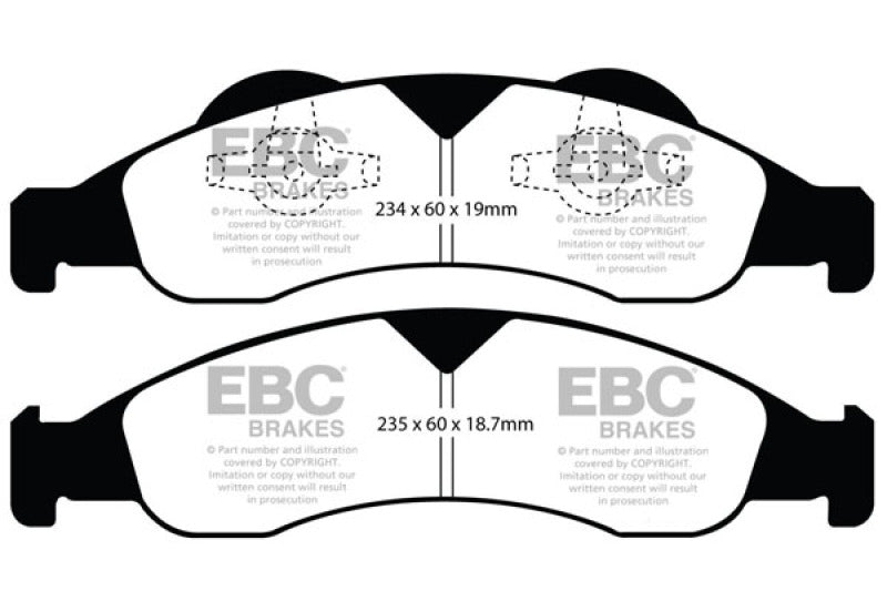 EBC 07-09 Ford Expedition 5.4 2WD Ultimax2 Front Brake Pads