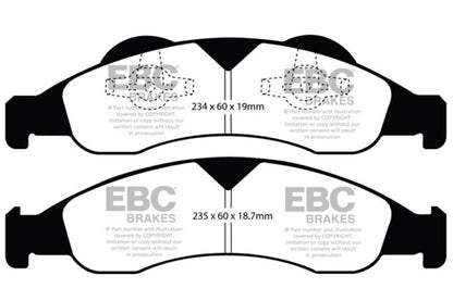 EBC 07-09 Ford Expedition 5.4 2WD Greenstuff Front Brake Pads