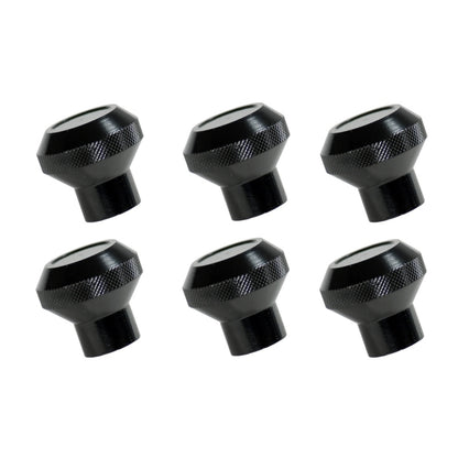 Rugged Ridge 76-86 Jeep CJ Black Billet Stainless Steel Dash Knob Set Billet