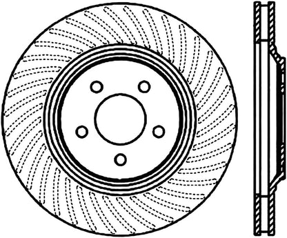 StopTech Power Slot 94-04 Ford Mustang Front Right Slotted CRYO Rotor