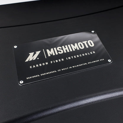 Mishimoto Universal Carbon Fiber Intercooler - Gloss Tanks - 525mm Silver Core - C-Flow - R V-Band