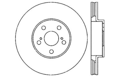 StopTech 03-08 Pontiac Vibe / 05-09 Scion tc Left Front Slotted & Drilled Rotor