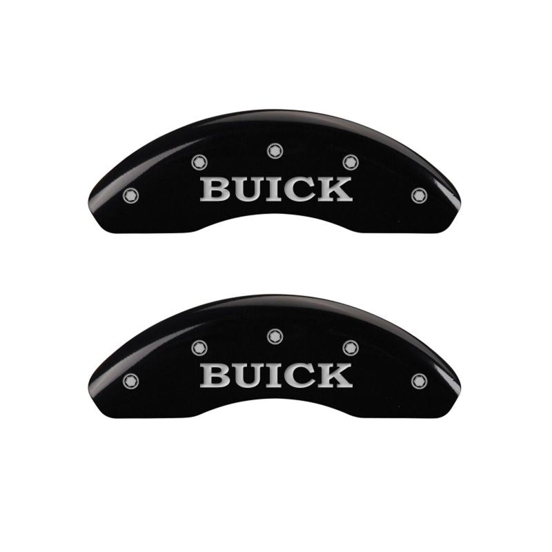 MGP 4 Caliper Covers Engraved Front Buick Rear Black Finish Silver Char 2017 Buick Cascada