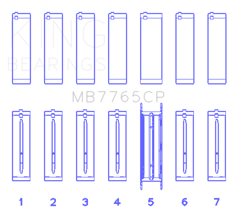 King GMC 4.2 Vortec L6 (Size +0.020) Main Bearing Set