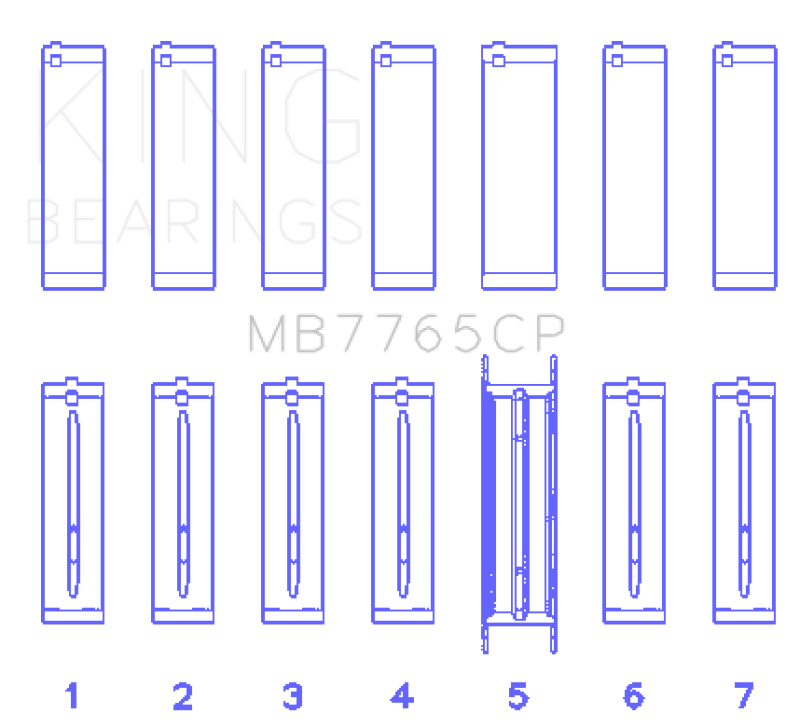 King GMC 4.2 Vortec L6 (Size 1.0) Main Bearing Set