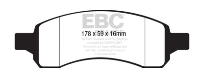 EBC 08+ Chevrolet Traverse 3.6 Yellowstuff Front Brake Pads