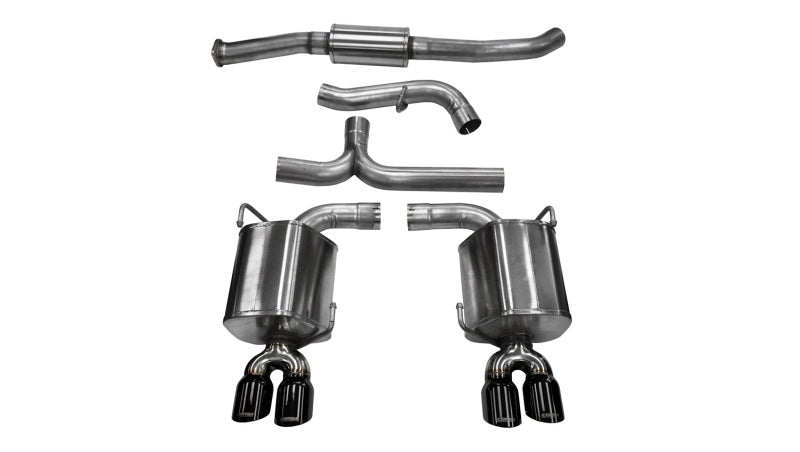 Corsa 2011-2014 Subaru Impreza Sedan STI 2.5L Turbo Manual Black Sport Cat-Back Exhaust