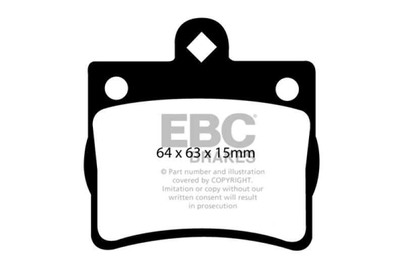 EBC 95-97 Mercedes-Benz C220 (W202) 2.2 (Single Pin Rear) Ultimax2 Rear Brake Pads