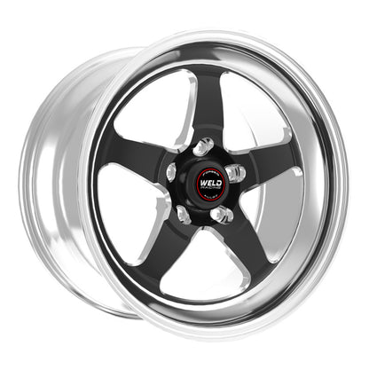 Weld S71 18x10.5 / 5x4.75 BP / 7.6in. BS Black Wheel (High Pad) - Non-Beadlock