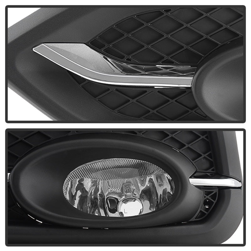 Spyder Honda Civic 2014-2015 2Dr/Coupe (EX Model Only)OEM Fog Light W/Switch- Clear FL-HC2014-2D-C