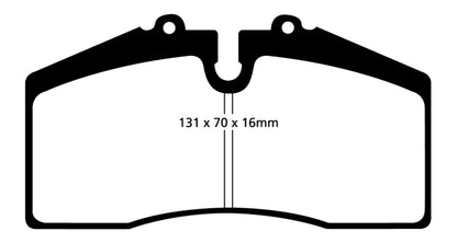 EBC 05+ Ford Saleen Mustang Brembo front calipers Bluestuff Front Brake Pads