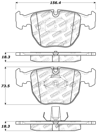 StopTech Performance 00-04 BMW M5 E39 / 00-06 X5 / 03-05 Range Rover HSE Front Brake Pads