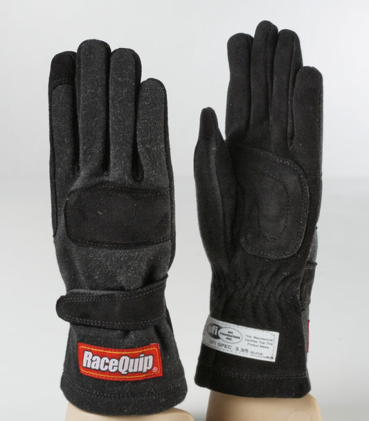 RaceQuip Black 2-Layer SFI-5 Glove - Medium