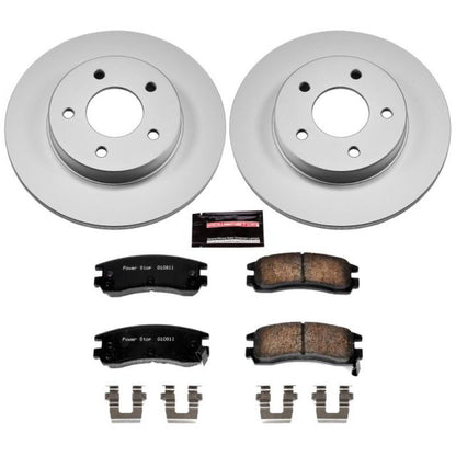 Power Stop 94-96 Cadillac DeVille Rear Z17 Evolution Geomet Coated Brake Kit