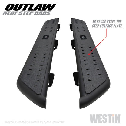 Westin 09-18 Dodge RAM 1500 Crew Cab Outlaw Nerf Step Bars