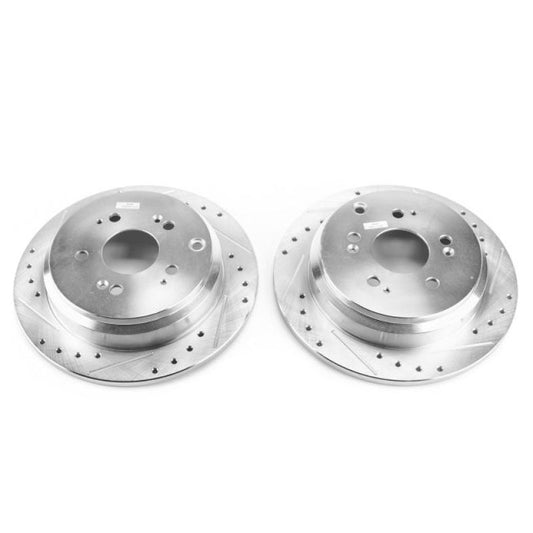 Power Stop 05-10 Honda Odyssey Rear Evolution Drilled & Slotted Rotors - Pair