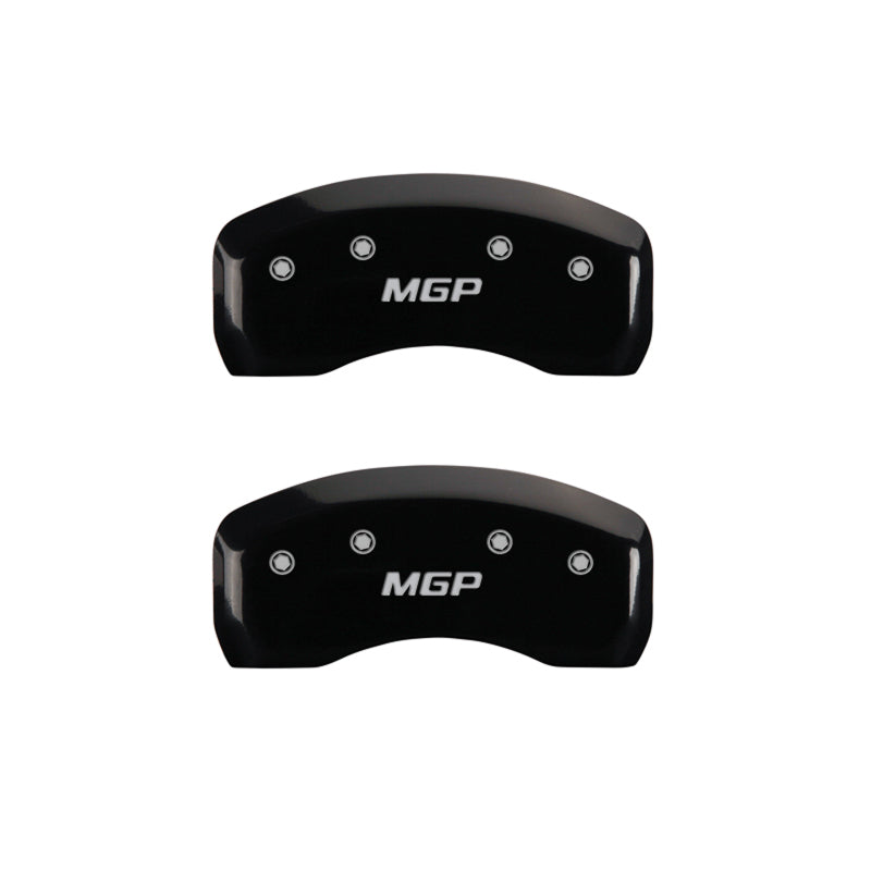 MGP 4 Caliper Covers Engraved Front & Rear MGP Black Finish Silver Char 2017 Hyundai Veloster