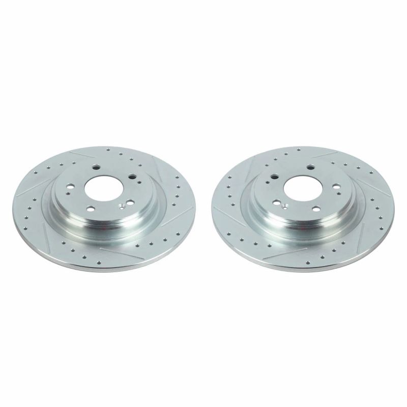 Power Stop 17-20 Acura MDX Rear Evolution Drilled & Slotted Rotors - Pair