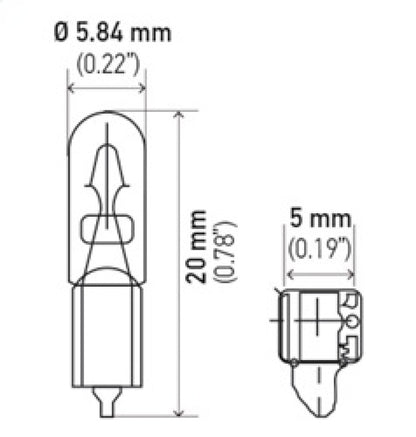 Hella Bulb 2721 12V 1.2W W2x4.6d T1.5