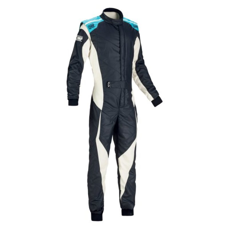 OMP Tecnica Evo Overall My21 Navy/Cyan - Size 60 (Fia 8856-2018)