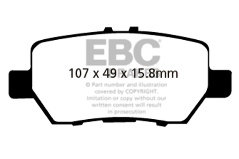 EBC 05-08 Acura RL 3.5 Redstuff Rear Brake Pads