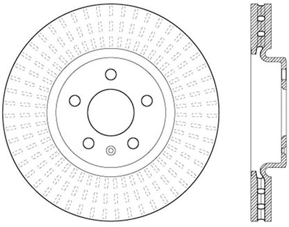 StopTech 12-16 Audi A4 Cryo Slotted Front Left Sport Brake Rotor