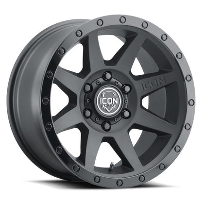 ICON Rebound 17x8.5 6x135 6mm Offset 5in BS 87.1mm Bore Double Black Wheel