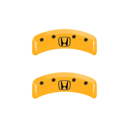 MGP 4 Caliper Covers Engraved Front Honda Rear H Logo Yellow Finish Black Char 2003 Honda Element