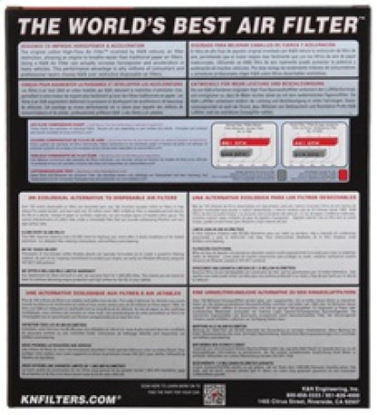 K&N 06-10 Chevrolet Captiva 2.0L/2.4L/3.2L / 07-10 Opel Antara 2.0L/2.4L/3.2L Drop In Air Filter