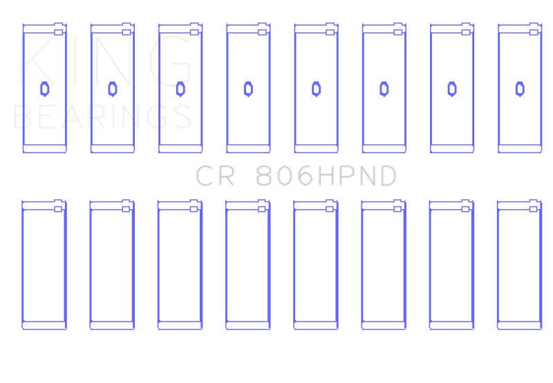 King Chrysler 361ci/383ci (Size .001) Performance Rod Bearing Set