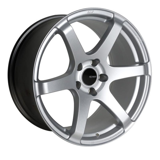 Enkei T6S 18x8.5 35mm Offset 5x114.3 Bolt Pattern 72.6 Bore Matte Silver Wheel