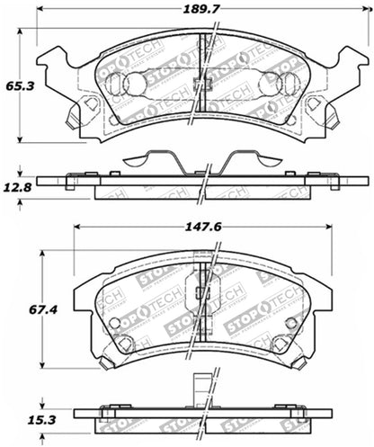 StopTech Performance 90-98 Buick Skylark / 90-98 Pontiac Grand Am Front Brake Pads